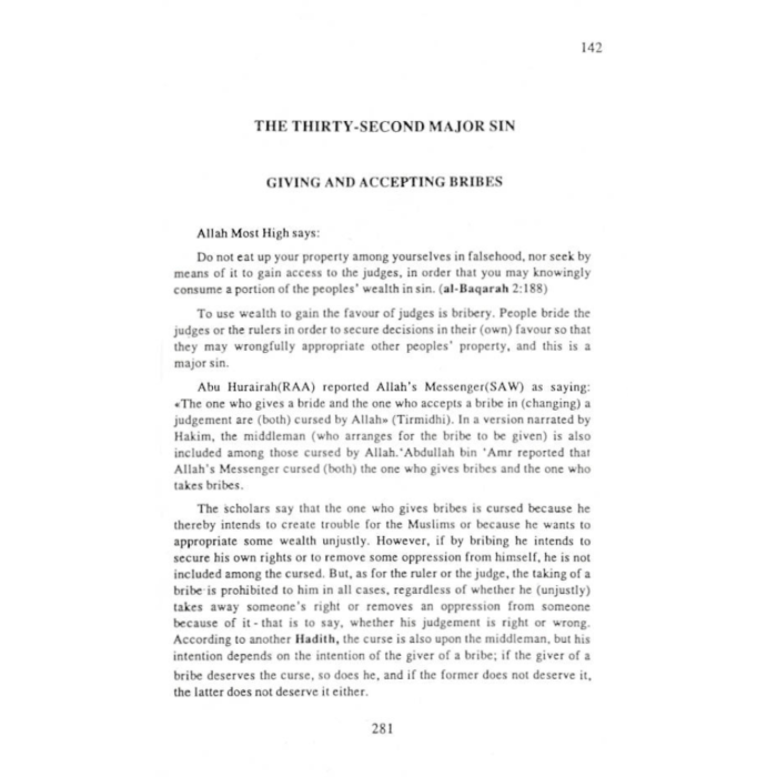 Al-Kabair The Major Sins